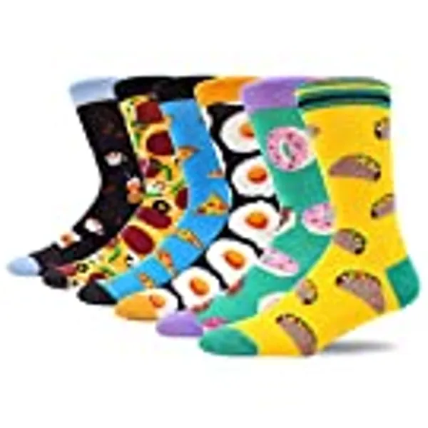 MAKABO Women's Colorful Funny Novelty Casual Crew Socks Gift Packs