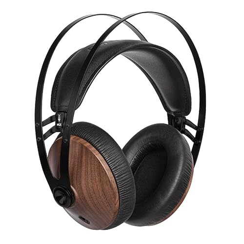 Meze 99 Classics Wired Wooden Closed Back Over Ear Headphones with Microphone (Walnut/Black) - Black