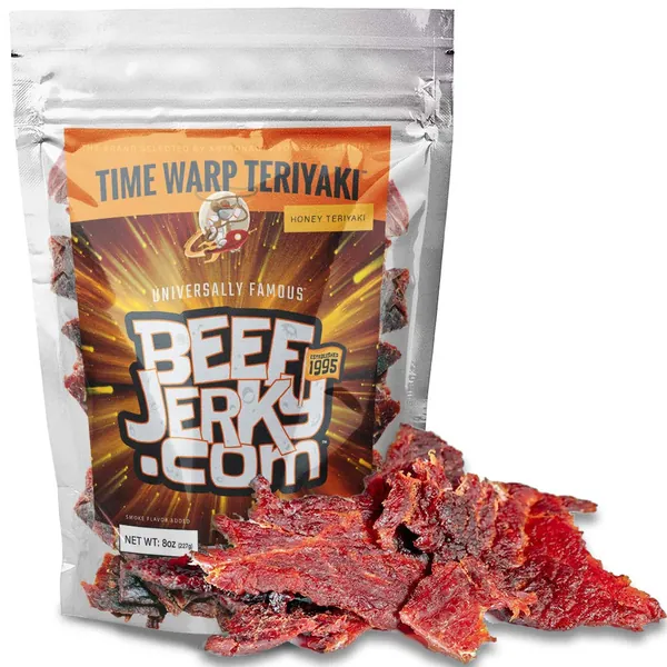 Time Warp Teriyaki, Sweet Teriyaki, Gourmet Beef Jerky [ 8oz Bag ] by BeefJerky.com