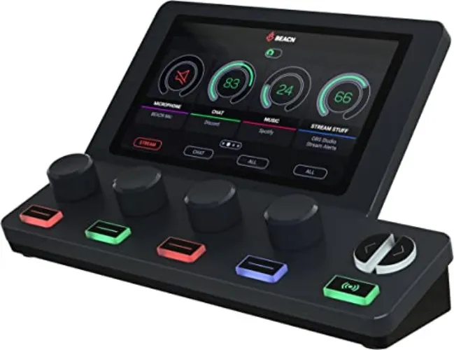 Amazon.com: BEACN Mix Create (Dark) - USB C Windows Audio Mixer with 5” Display, 4 Button knob Paging, Audio Routing, Submixes, and Mute Modes for Content Creators, Streaming, Gaming, Twitch, YouTube, Podcasting : Electronics
