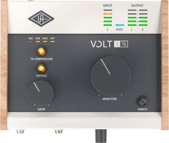 UA Volt 176 USB Audio Interface for recording, podcasting, and streaming with essential audio software, including $400 in UAD plug-ins - 1-in/2-out with 76 Compressor - Audio Interface
