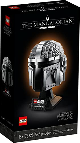 LEGO 75328 Star Wars The Mandalorian Helmet Buildable Model Kit, Display Collectible Decoration Set for Adults, Men, Women, Mum, Dad, Collectible Gift Idea - single