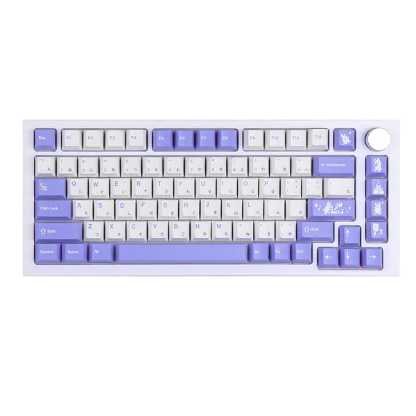 EPOMAKER Bunny 134 Keys Cherry Profile PBT Dye Sublimation Keycaps Set for Mechanical Gaming Keyboard, Compatible with Cherry Gateron Kailh Otemu MX Structure - Bunny