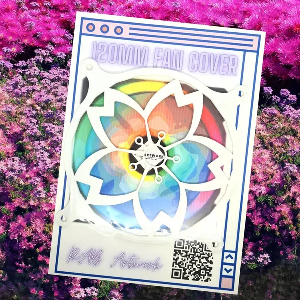 sakura flower fan cover | 120mm