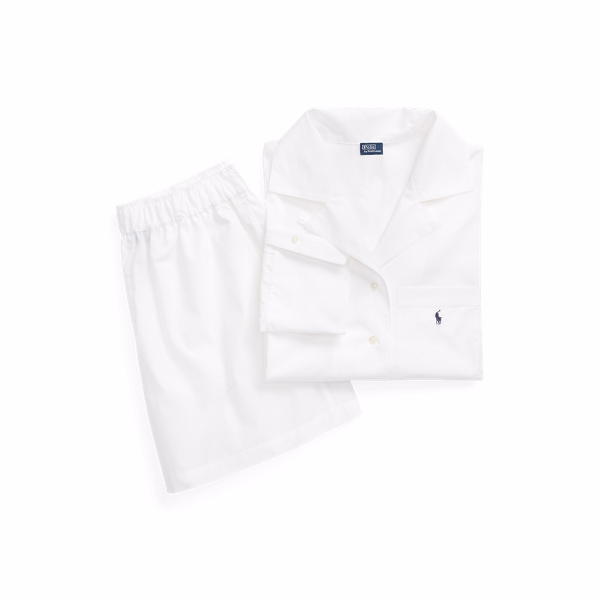 crop top & boxer poplin pj set