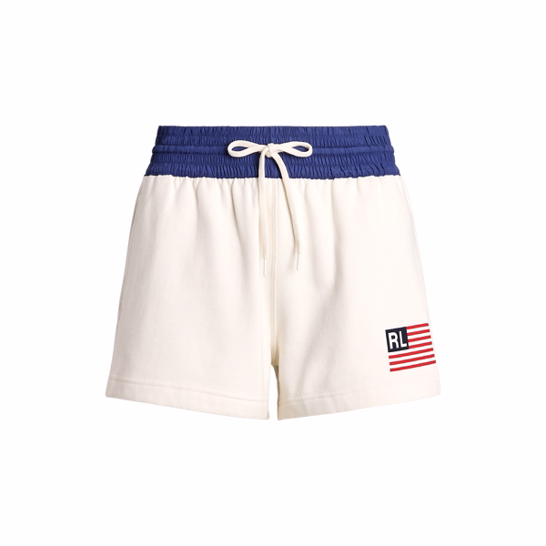 logo flag fleece drawstring short