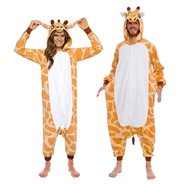 Adult Onesie Halloween Costume - Animal and Sea Creature - Plush One Piece Cosplay Onesie for Adults, Women and Men FUNZIEZ!
