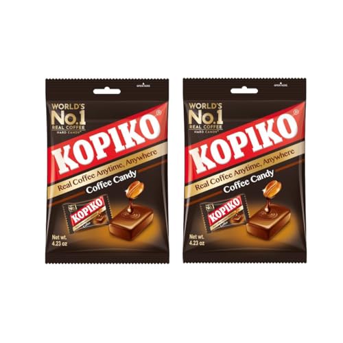 Kopiko Coffee Candy – Your Take-Out Pocket Coffee for Every Occasion - Hard Candy Made from Indonesia’s Coffee Beans — Contains Real Coffee Extract for Better Taste (4.23oz – Pack of 2) - Coffee - 4.23 Ounce (Pack of 2)