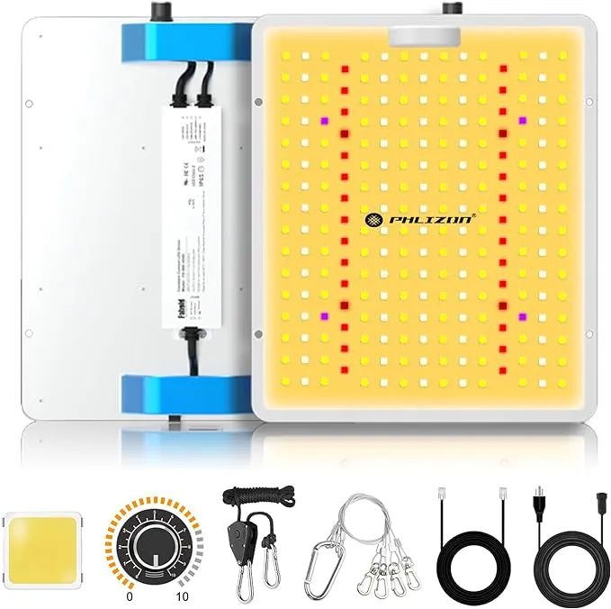 PL-1000 Plant LED Grow Light with UV IR LEDs & Brand Driver Dimmable Full Spectrum Grow Lamp for Indoor Plants Led Growing Light for 60x120cm Coverage