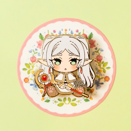 Frieren Himmel Fern Stark Plush Hard Enamel Pin - Frieren / [A Grade] / Simple Rubber Back