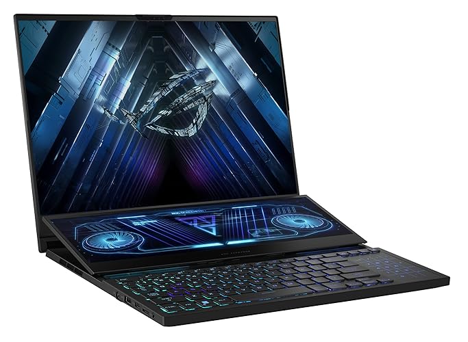 ASUS ROG Zephyrus Duo 16 (2022) Gaming Laptop, 16” Mini LED 240Hz/3ms, QHD 16:10 Display, 100% DCI-P3, NVIDIA GeForce RTX 4090, AMD Ryzen 9, 32GB DDR5, 2TB SSD, Windows 11 Pro, GX650PY-XS97, Black - RTX 4090