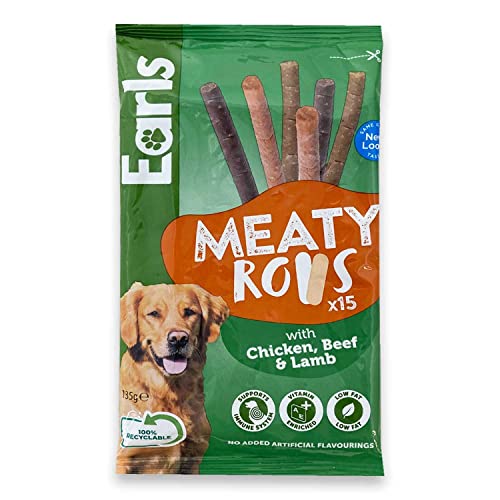 Earls Chicken, Beef & Lamb Meaty Rolls 135g dog treats
