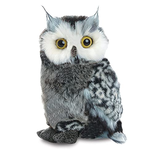 Aurora 12748 9-inch Great Horned Owl, Grey and White