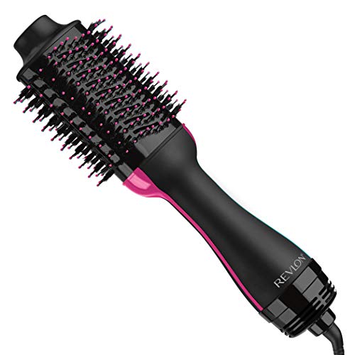 REVLON One-Step Volumizer Enhanced 1.0 Hair Dryer and Hot Air Brush | Now with Improved Motor | Amazon Exclusive (Black) - Black Pink