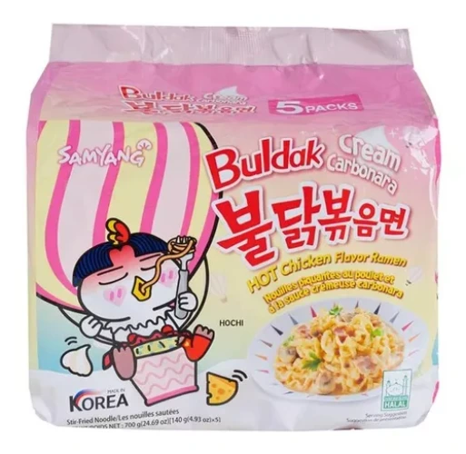 Ramen Coreano Picante Cream Carbanara 5 Piezas 140g Samyang