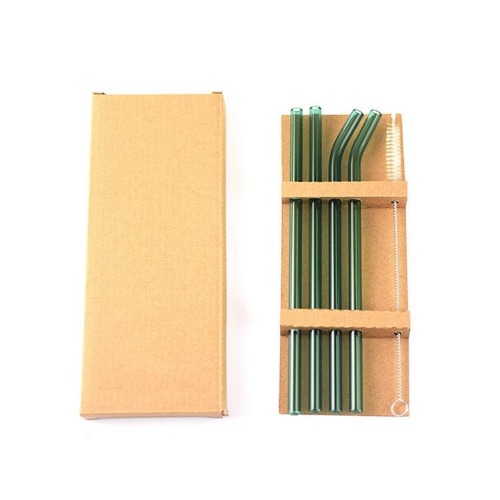 Reusable Glass Straws - Dark Green