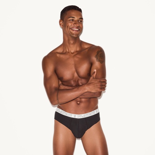 Playboy Men's Brief, Black