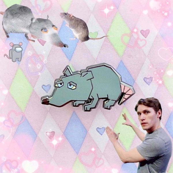 jerma rat youtube twitch streamer jerma985 meme enamel pin! (1.5")