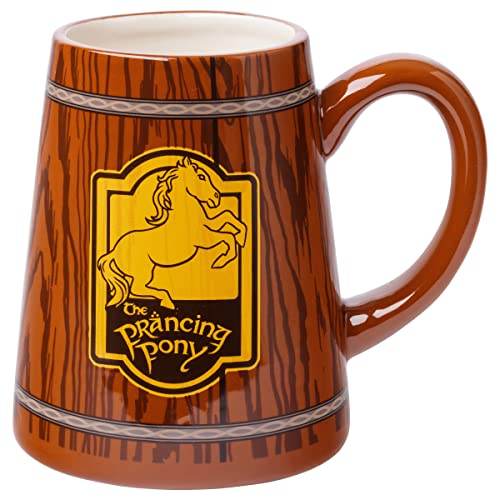 Silver Buffalo Lord of The Rings Prancing Pony Ceramic 3D Sculpted Mug, 20 Ounces