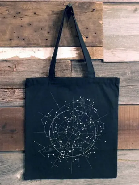 Space Tote Bag  Celestial Map of the Night Sky  Galaxy Tote | Etsy