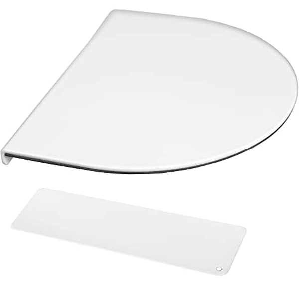 VIVO Steel Reinforcement Bracket Mount Plate for Thin, Glass, and Other Fragile Table Tops, Clamp Compatible with Most Monitor Stand C-Clamp Installations, White, STAND-AC01RW