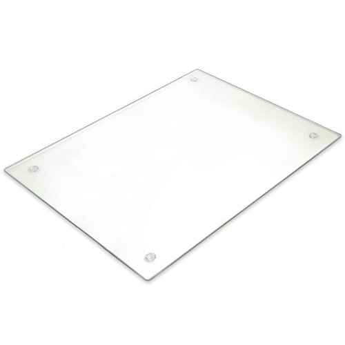 Tempered Glass Cutting Board – Long Lasting Clear Glass – Scratch Resistant, Heat Resistant, Shatter Resistant, Dishwasher Safe. (Large 12x16") - Large 12x16"