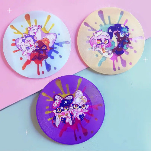 Idol Record Coasters - Squid Sibs