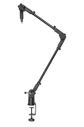 Gator Frameworks Slim Profile Desktop Mic Stand Boom Arm for Broadcasts, Podcasts, Content Creation, Live Streaming, & Similar Applications (GFWMICBCBM0500) - 500 Series - Stand
