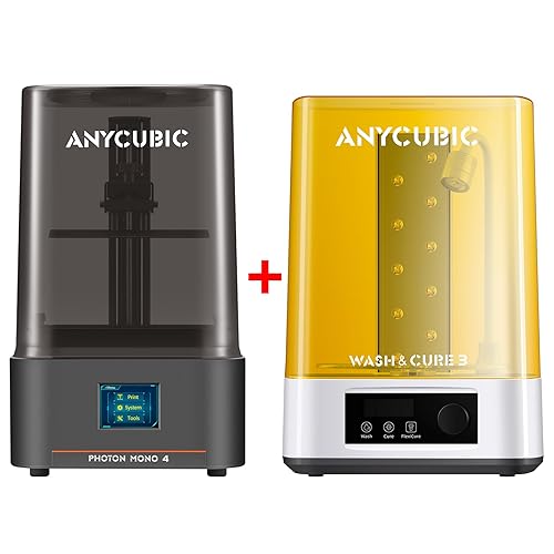 ANYCUBIC Photon Mono 4 and Wash & Cure 3.0, Resin 3D Printer Bundle