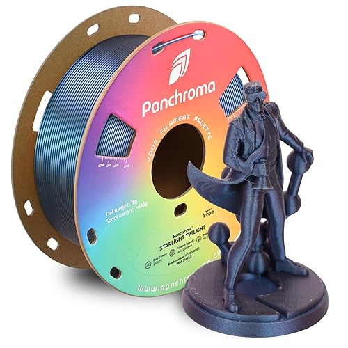 Polymaker Panchroma PLA Filament, Starlight Twilight 1.75mm 3D Printing Filament, 3D Printer PLA Filament, Fit Most FDM 3D Printers, 1kg Spool (2.2lbs) - 000 - New Starlight Twilight (Hex Code: #4d90b3, #6a5b6d)