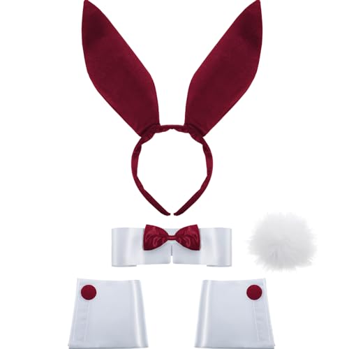 Bunny Costume Set - Burgundy