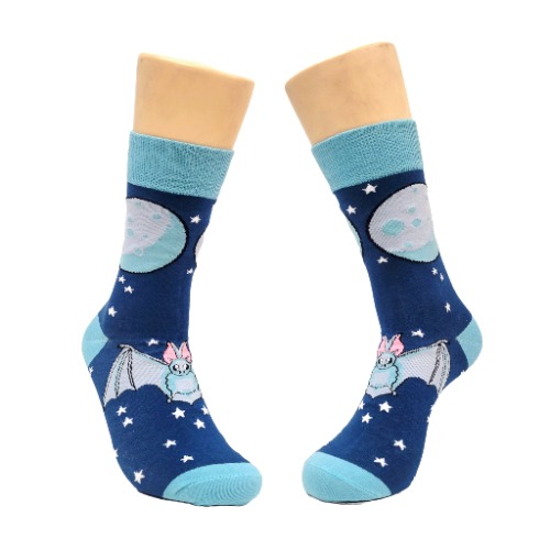 Night Bat Under the Moon Socks (Adult Medium)