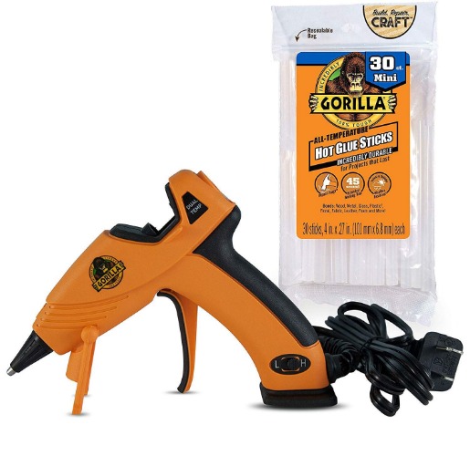 Gorilla Dual Temp Mini Hot Glue Gun Kit with 30 Hot Glue Sticks - Glue Gun + 30 ct Sticks Glue Gun Kit