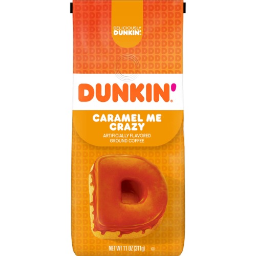 Dunkin' Caramel Me Crazy Flavored Ground Coffee, 11 Ounces