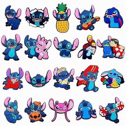 Anime Shoe Charms for Crocs, PVC Shoe Decoration Pins Cute Crocs Accessories Charms for Women Kids Teens Girls and Boys - A