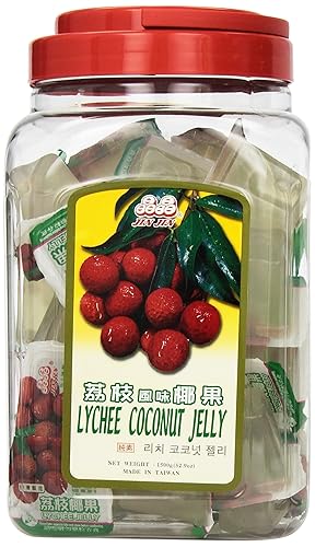 Jin Jin Lychee Coconut Candy Jelly Cups, 52.9 oz. - 3.3 Pound (Pack of 1)