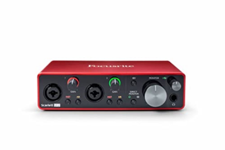 Focusrite Scarlett 2i2 3rd Gen USB Audio Interface for Recording, Songwriting, Streaming and Podcasting — High-Fidelity, Studio Quality Recording, and All the Software You Need to Record - 2i2 (2 Mic Pres) - Interface