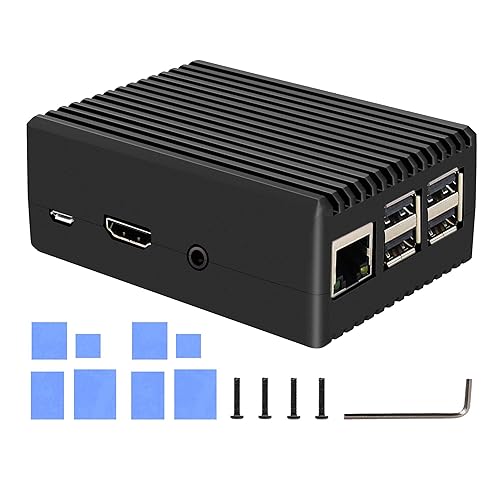Geekworm Raspberry Pi 3 B+/ 3B Case Aluminum Alloy Housing (P252) for Raspberry Pi 3 Model B+ / Raspberry Pi 3 Model B - Pi 3 Case-P252