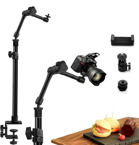 Amazon.com: Obeamiu Camera Desk Mount Stand, 11 Inch Magic Arm with 1/4" Screw Thread, 15.5-25.5 Inch Tabletop Clamp Mount Stand for DSLR Camera Rig/Ring Light/Self Broadcasting /Live Streaming/Online Working : Electronics