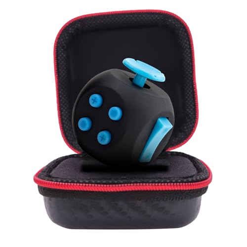 PILPOC theFube Fidget Cube - Deluxe Authentic Fidget Toys for Adults & Kids - Premium Protective Case, Stress Cube, Anxiety Toys, ADHD, OCD, Autism (Midnight Sapphire) - Midnight Sapphire