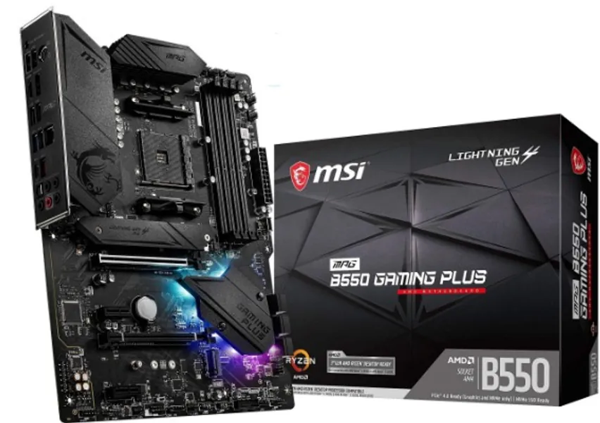 MSI MPG B550 Gaming Plus (ATX AMD AM4 DDR4 M.2 USB 3.2 Gen 2 HDMI ATX Gaming moederbord AMD Ryzen™ 5000 processoren
