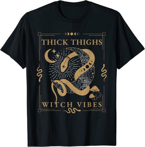 Snakes & Tarot Tatot Esthétique Cuisses épaisses Witch Vibes T-Shirt