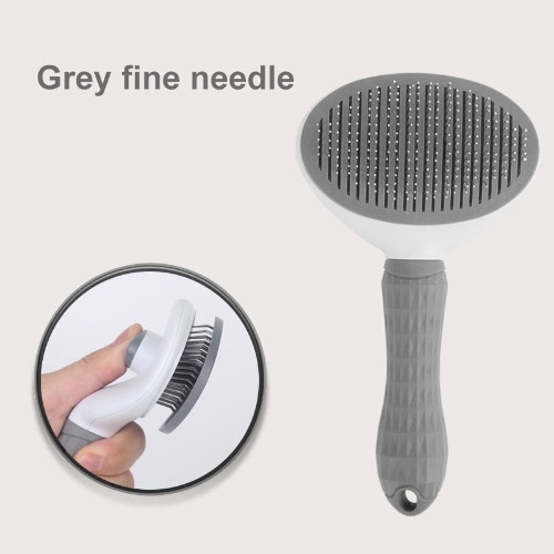 Self-Cleaning Pet Fur Remover Brush - Gray