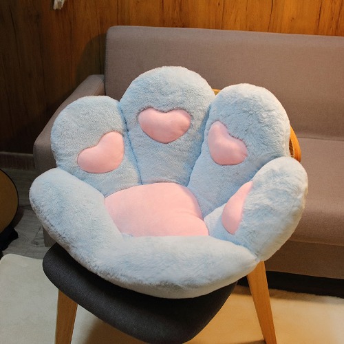 1pc/ 2 Sizes Soft Cozy Paw Pillow Cushion for Chair - heart blue / 80cm