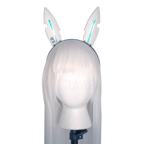 Danger Gamer Bunny Headband - White