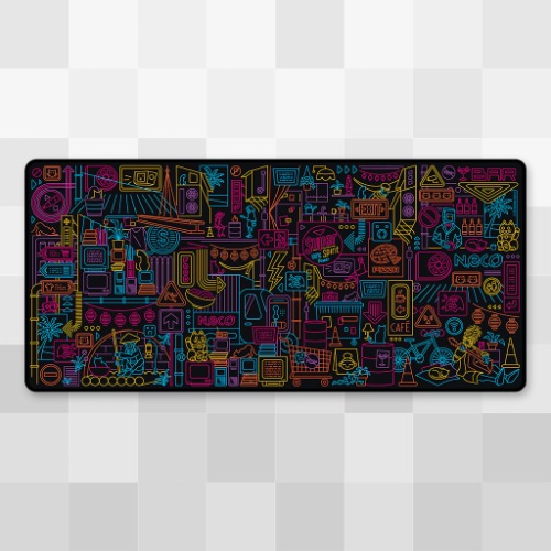 Walled City 99 Desk Mat 