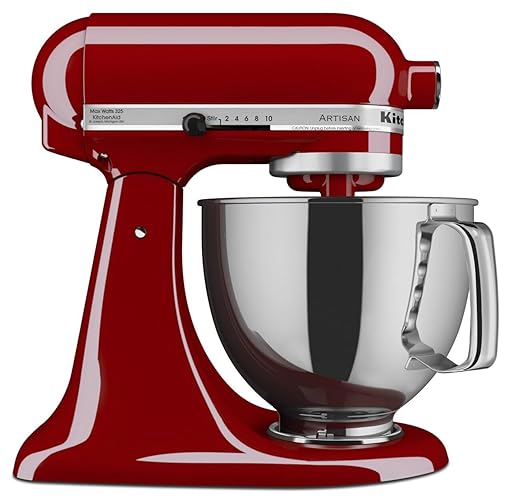 KitchenAid KSM150PSER Artisan Tilt-Head Stand Mixer with Pouring Shield, 5-Quart, Empire Red - Red