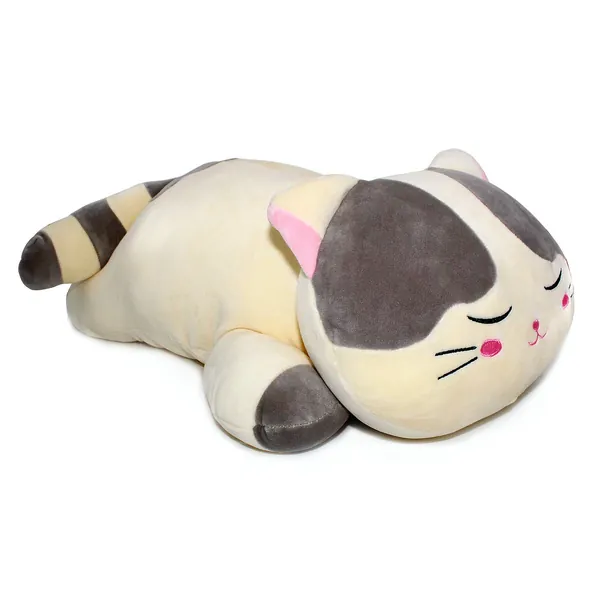 Vintoys Very Soft Cat Big Hugging Pillow Plush Kitten Kitty Stuffed Animals Gray 23.5" - 