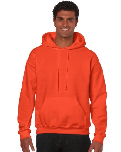 Gildan mens Men's Fleece Hooded Sweatshirt - Large Safety Orange