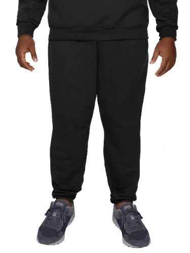 Fruit of the Loom Mens Eversoft Fleece Sweatpants with Pockets, Moisture Wicking & Breathable, Sizes S-4x - Medium Elastic Bottom - Black